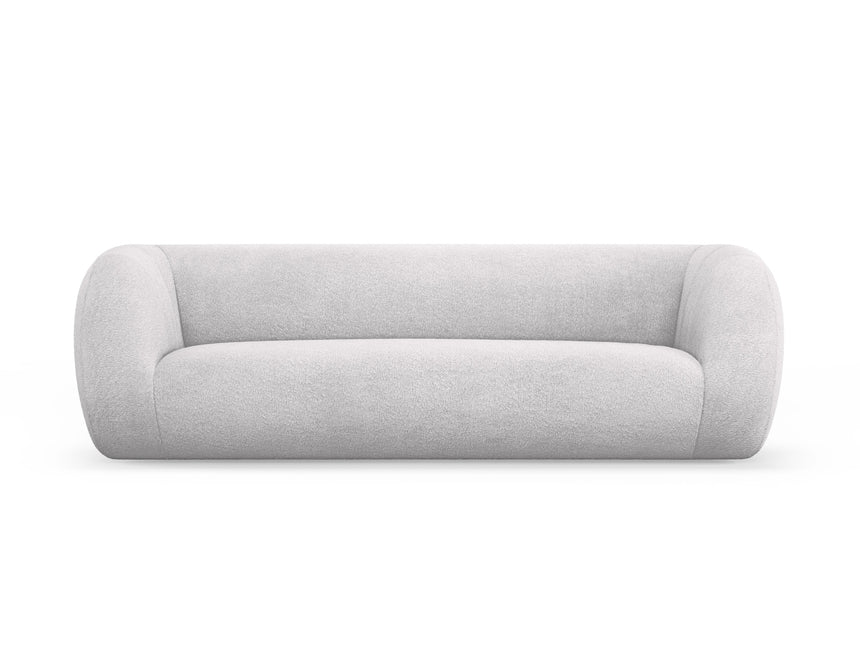 Boucle sofa, Ash, 3-seater, light gray