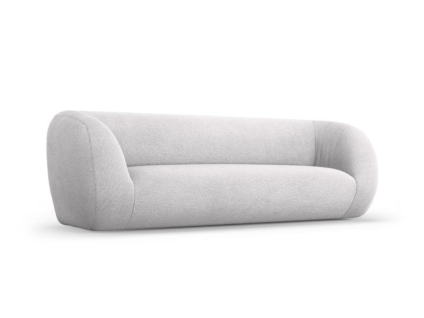 Boucle sofa, Ash, 3-seater, light gray