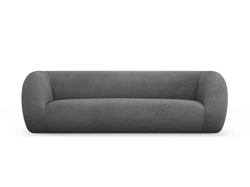 Boucle sofa, Ash, 3-seater, dark gray