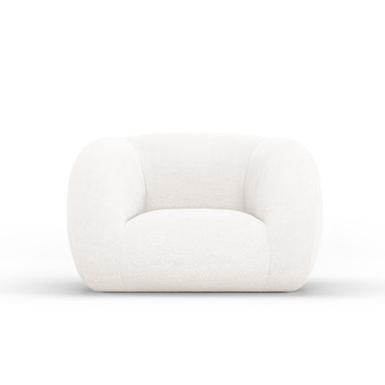 Boucle Armchair, Ash, 1 Seater, White