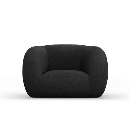 Boucle Armchair, Ash, 1 Seater, Black