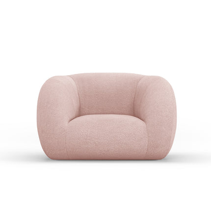 Boucle Armchair, Ash, 1 Seater, Powder Pink