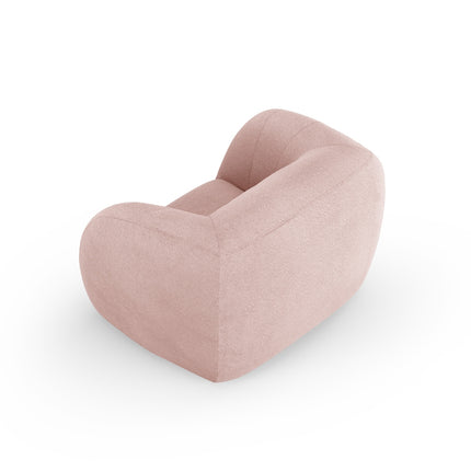 Boucle Armchair, Ash, 1 Seater, Powder Pink