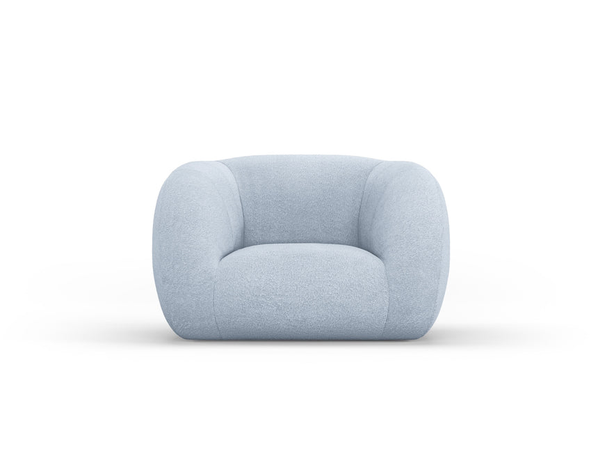 Boucle Armchair, Ash, 1 Seater, Light Blue