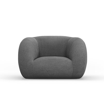 Boucle Armchair, Ash, 1 Seater, Dark Gray