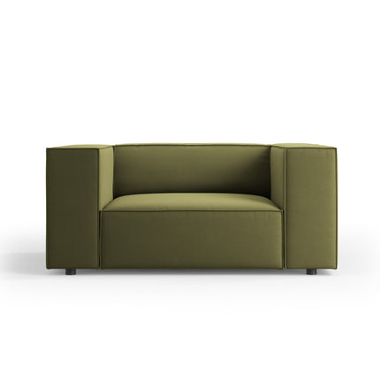 Velvet armchair, Arendal, 1-seater, light green