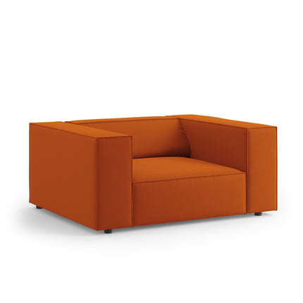 Velvet armchair, Arendal, 1-seater, terracotta