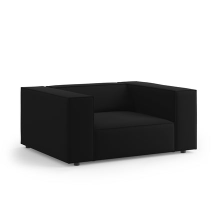 Velvet armchair, Arendal, 1-seater, black