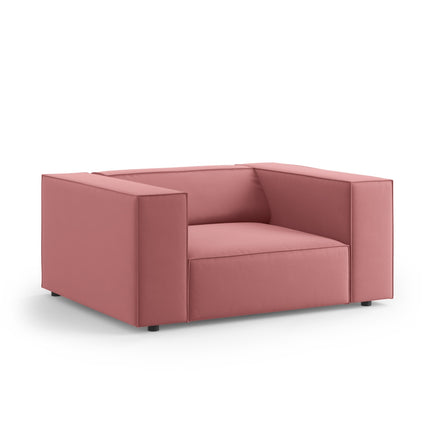Velvet armchair, Arendal, 1-seater, salmon