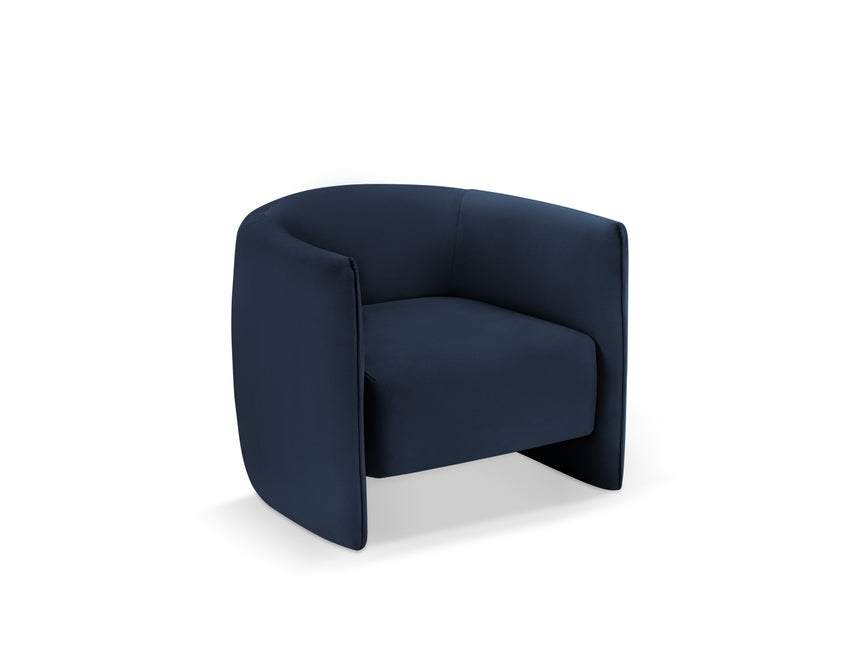 Fluwelen fauteuil, Pelago, 1-zits, donkerblauw