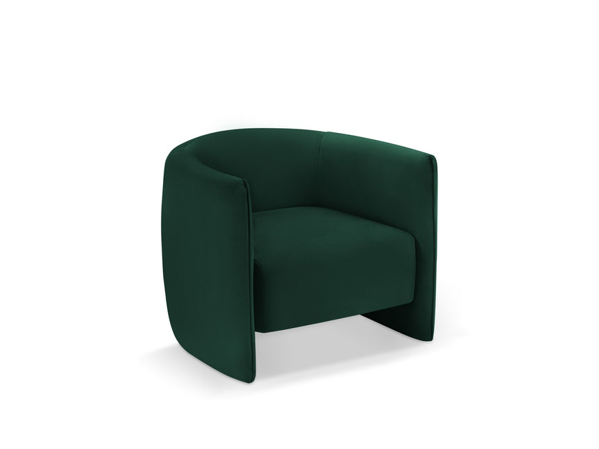 Velvet armchair, Pelago, 1-seater, bottle green