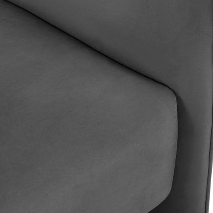 Velvet armchair, Pelago, 1-seater, dark gray