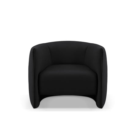 Fluwelen fauteuil, Pelago, 1-zits, zwart
