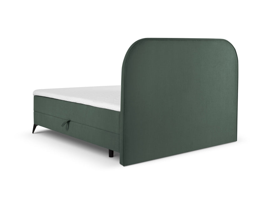 Box spring bed set: Headboard + Box springs/Mattress + Top mattress, Eclipse, Sea green