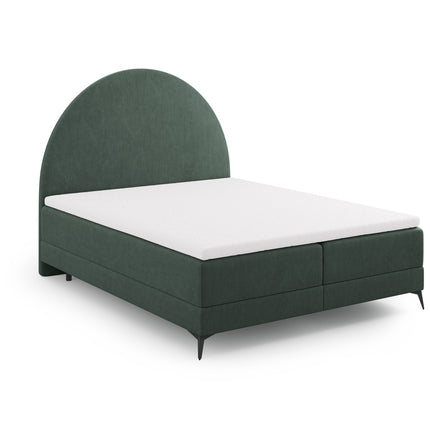 Box spring bed set: headboard + box spring/mattress + top mattress, Sunrise, Sea Green