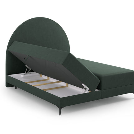 Box spring bed set: headboard + box spring/mattress + top mattress, Sunrise, Sea Green