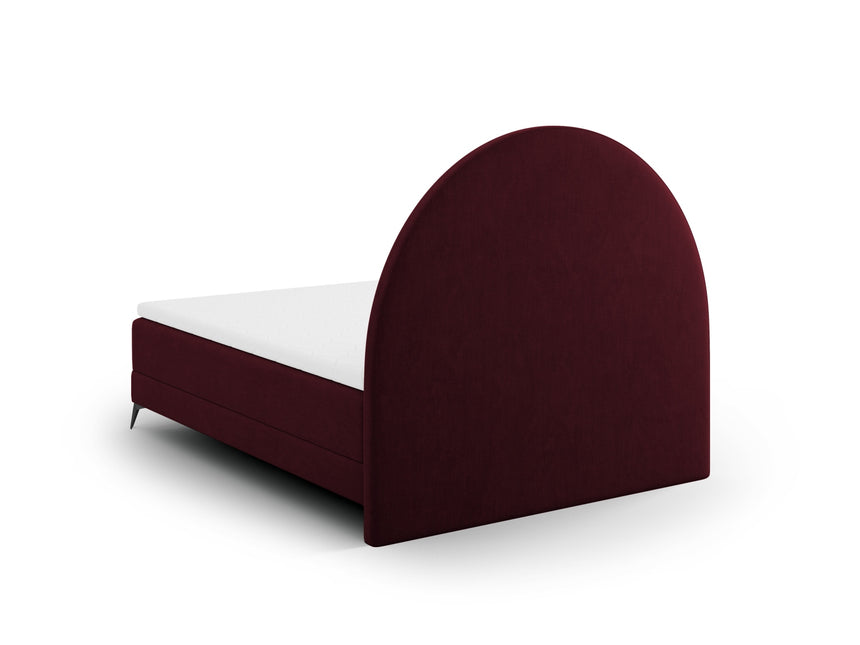 Box spring bed set: headboard + box springs/mattress + top mattress, Sunrise, burgundy