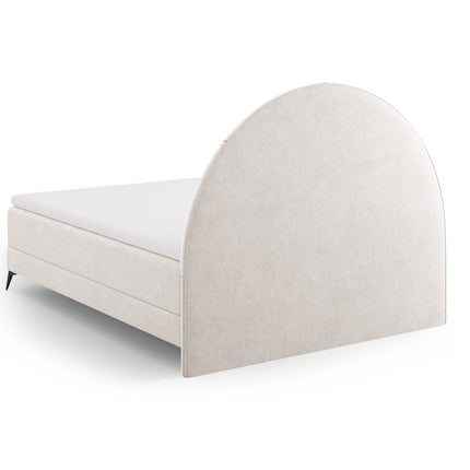 Box spring bed set: headboard + box spring/mattress + top mattress, Sunset, light beige