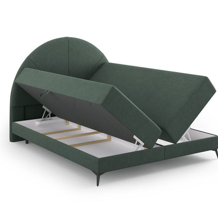 Box spring bed set: headboard + box springs/mattress + top mattress, Sunset, Sea Green
