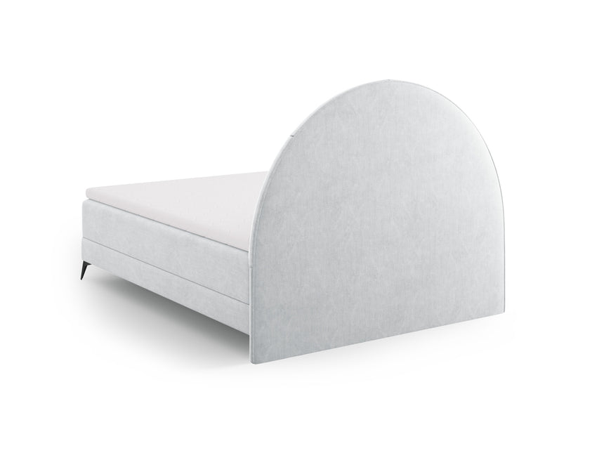 Box spring bed set: headboard + box spring/mattress + top mattress, Sunset, light gray
