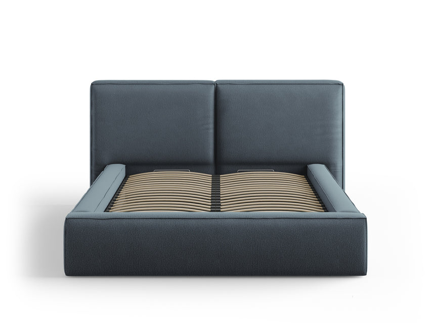 Storage bed with headboard, Arendal, .5, blue