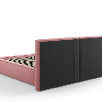 Storage bed with headboard, Arendal, .5, pink