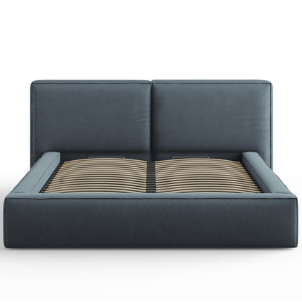 Storage bed with headboard, Arendal, .5, blue