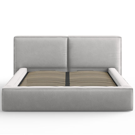 Storage bed with headboard, Arendal, .5, light gray