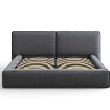 Storage bed with headboard, Arendal, .5, dark gray