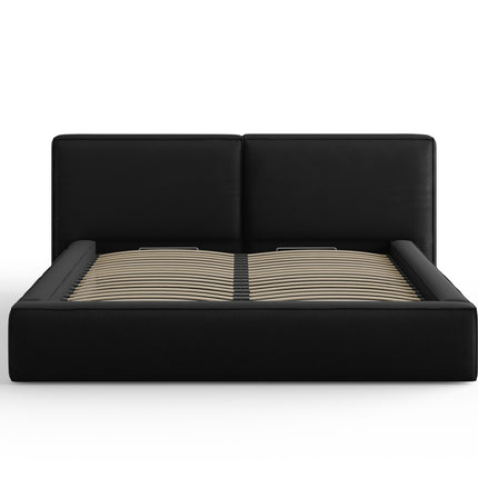Storage bed with headboard, Arendal, .5, black