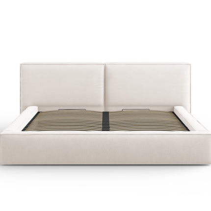Storage bed with headboard, Arendal, .5, light beige
