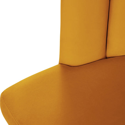 Set van 2 fluwelen stoelen, Evora, goud