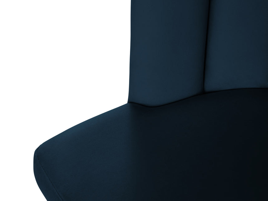 Set van 2 fluwelen stoelen, Evora, koningsblauw
