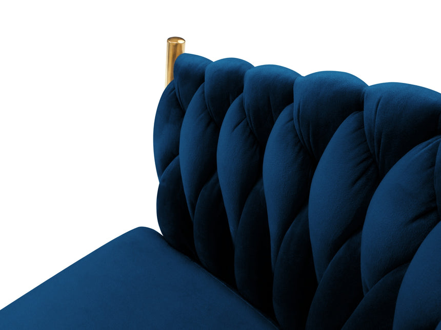 Set of 2 velvet chairs, Shirley, royal blue