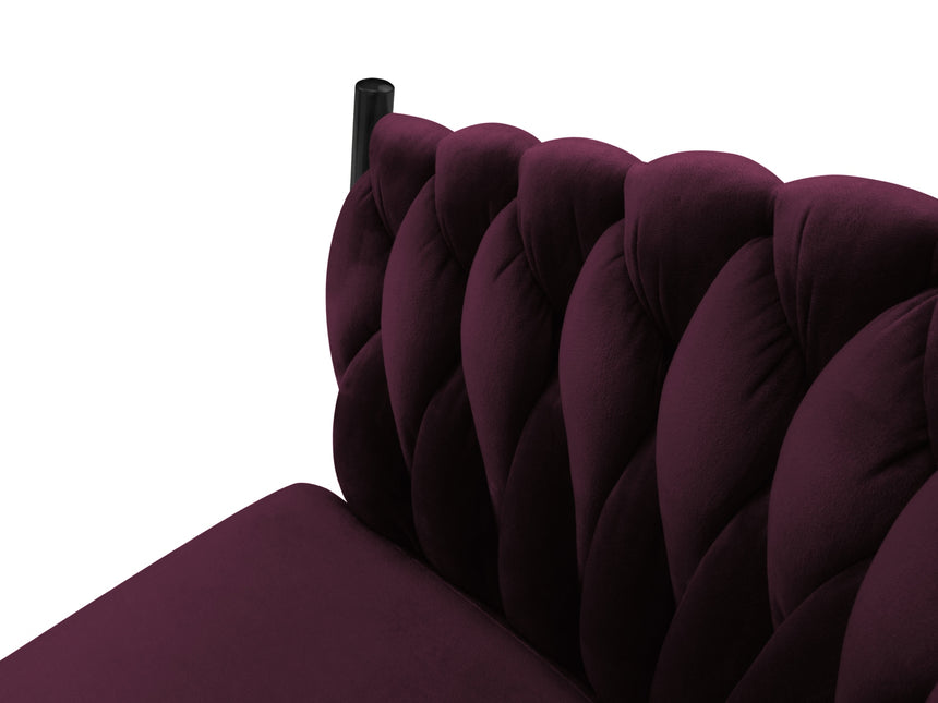 Set of 2 velvet chairs, Shirley, burgundy