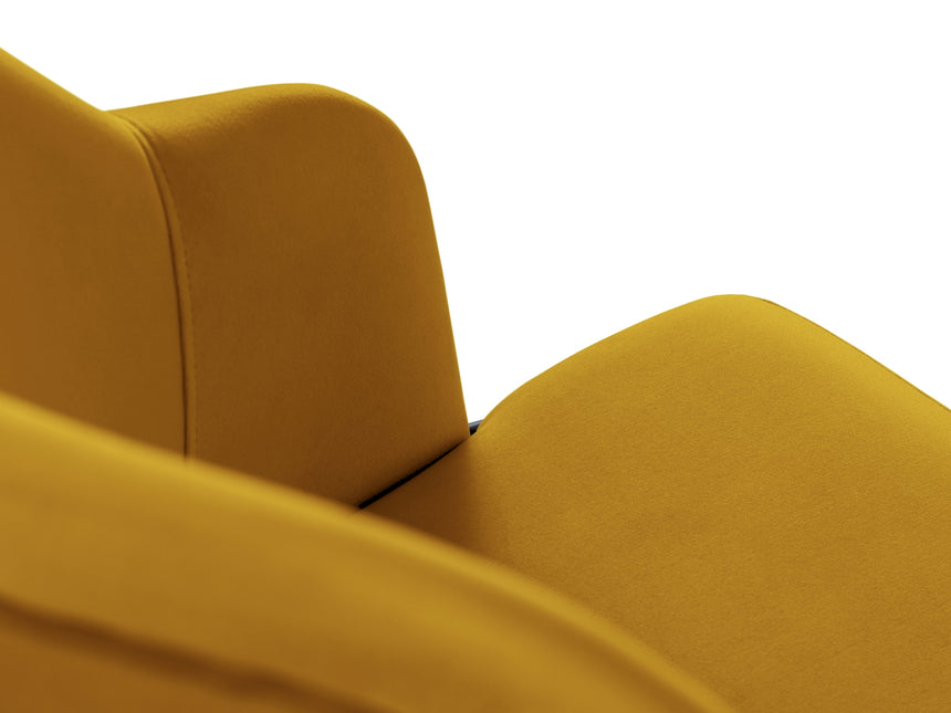 Fluwelen stoel, Sandrine, geel