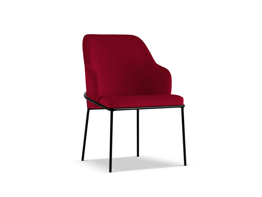Velvet chair, Sandrine, red
