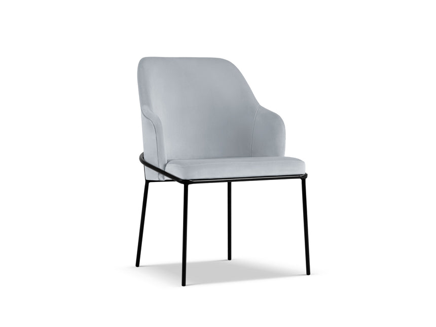 Velvet chair, Sandrine, light blue