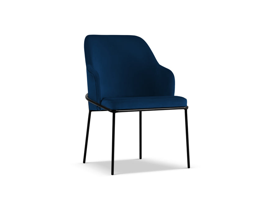 Velvet chair, Sandrine, royal blue