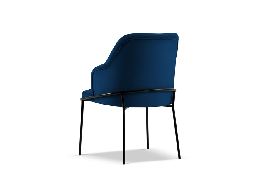 Velvet chair, Sandrine, royal blue