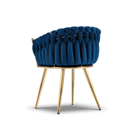 Velvet chair, Shirley, royal blue