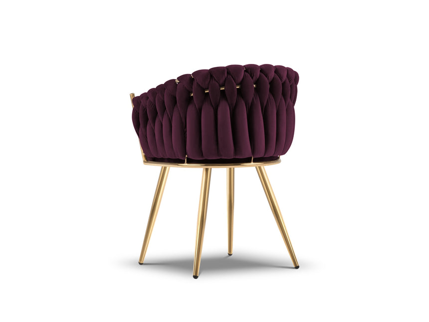 Velvet chair, Shirley, burgundy