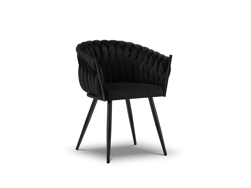 Velvet chair, Shirley, black