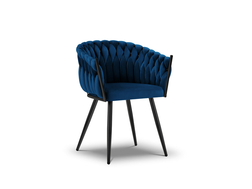 Velvet chair, Shirley, royal blue