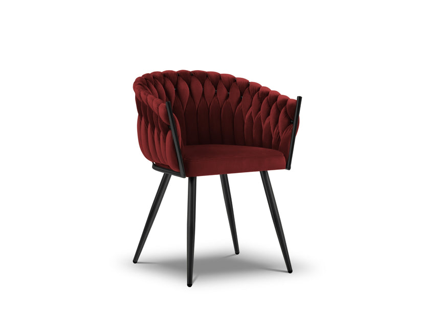 Velvet chair, Shirley, dark red