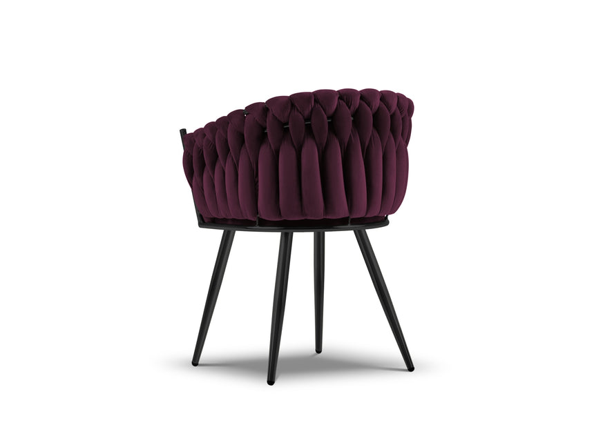 Velvet chair, Shirley, burgundy