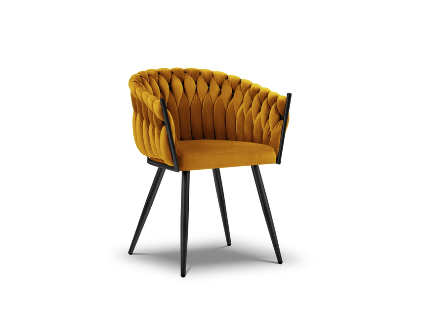 Velvet chair, Shirley, yellow