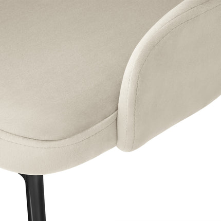 Velvet chair, Malaga, light beige
