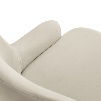 Velvet chair, Malaga, light beige
