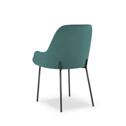 Velvet chair, Malaga, petrol